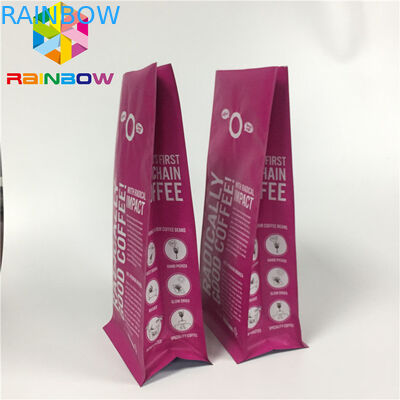 Мешок алюминиевой фольги упаковывая, стоит вверх дно сумок кофе плоское с клапаном