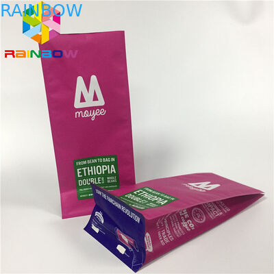 Мешок алюминиевой фольги упаковывая, стоит вверх дно сумок кофе плоское с клапаном