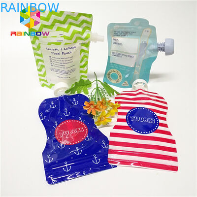 Сумки Споут пластикового напитка жидкостные, напиток фруктового сока стоят вверх мешки с крышкой