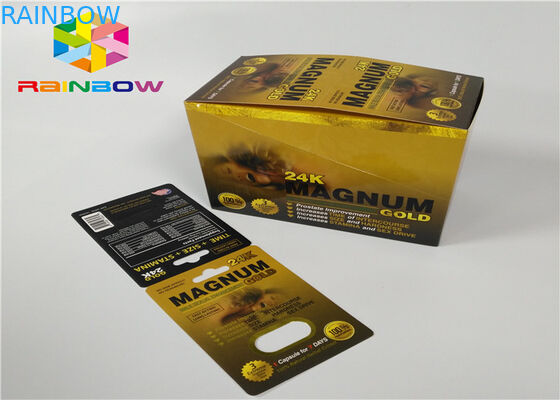 Мужской пакет волдыря таблеток повышения упаковывая карту волдыря носорога 3Д для пакета капсул