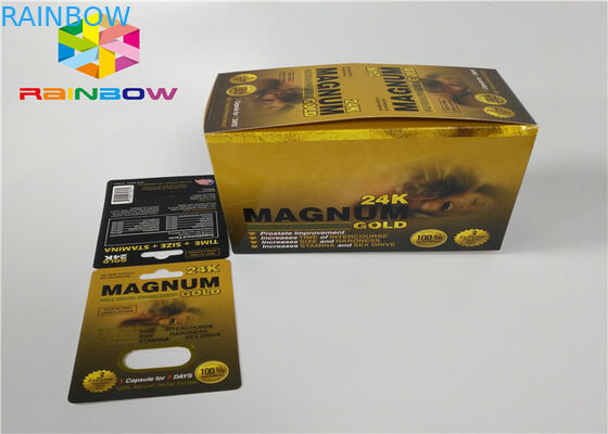 Мужской пакет волдыря таблеток повышения упаковывая карту волдыря носорога 3Д для пакета капсул