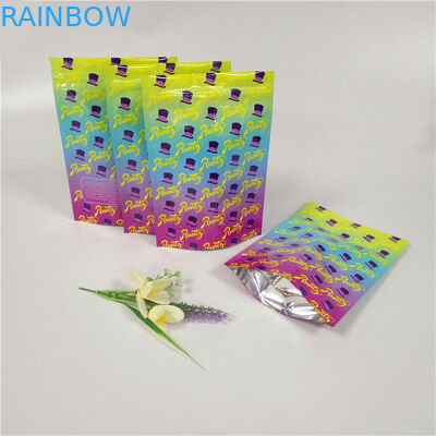 Двойная таможня молнии напечатала стоит вверх прокатанная мешками поверхность сумок алюминиевой фольги сияющая