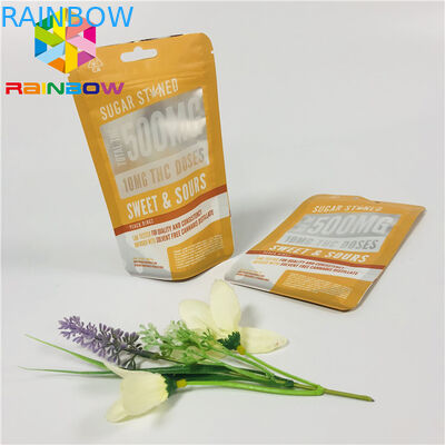 Мешки закуски чокнутые пластиковые упаковывая Кустомзид печатая ясное окно с Ресеалабле молнией