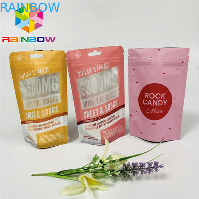 Прокатанная упаковка пластиковых мешков качества еды стоит вверх логотип молнии подгонянный мешком