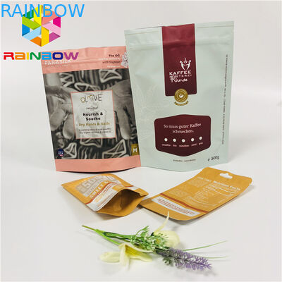 Штейновая упаковка пакетиков чая стоит вверх сумка алюминиевой фольги с молнией/срывая зазубриной