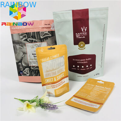 Штейновая упаковка пакетиков чая стоит вверх сумка алюминиевой фольги с молнией/срывая зазубриной