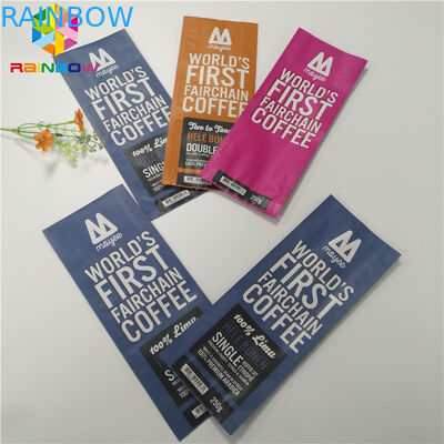 Мешок фольги уплотнения квадрацикла штейновый законченный упаковывая бортовую сумку кофе Гуссет с клапаном