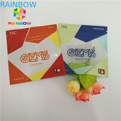 Таможня полиэтиленовых пакетов 3 Ресиклабле травяного ладана упаковывая загерметизированная стороной с молнией