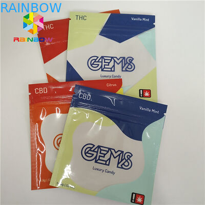 Таможня полиэтиленовых пакетов 3 Ресиклабле травяного ладана упаковывая загерметизированная стороной с молнией