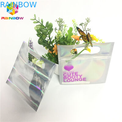 Мешок фольги печати цифров упаковывая ясную переднюю сумку замка застежка-молнии Холограм для косметического образца