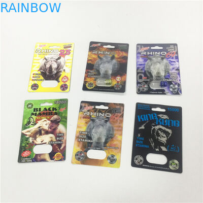 Пуля контейнера носорога золота карты волдыря патронной бумаги упаковывая с пластиковой крышкой