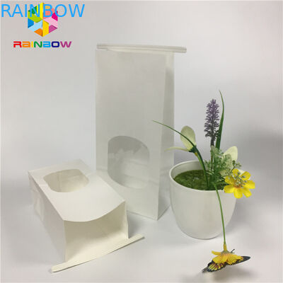 Жиронепроницаемая сумка закуски упаковывая простую сумку окна ясности белой бумаги с связью олова