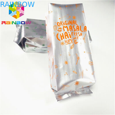 Мешки слоистой пластмассы упаковывая бортовую жару Гуссет - загерметизируйте сумку клапана чая вакуума оптовую