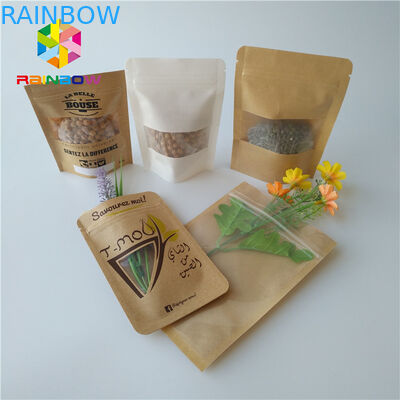 Мешки Матт белые пластиковые упаковывая замок застежка-молнии Дойпак поли стоят вверх окно прямоугольника мешка