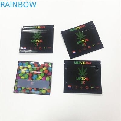 Прокатанные материальные пластиковые мешки упаковывая напечатанную таможню сумки конфеты КБД камедеобразную