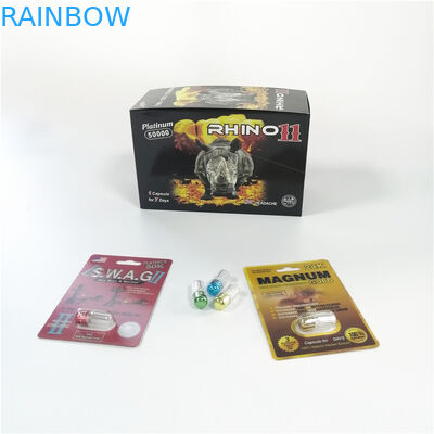 Пакет волдыря инвентаря карты большой винной бутылки 24к 3Д носорога 11 медицинской карты волдыря использования упаковывая