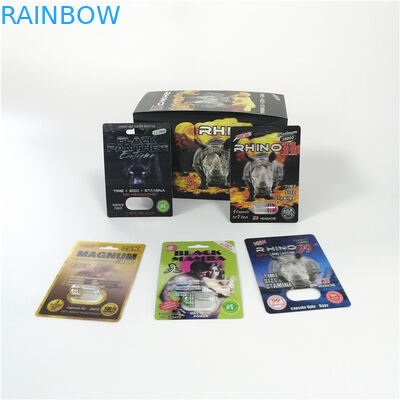 Пакет волдыря инвентаря карты большой винной бутылки 24к 3Д носорога 11 медицинской карты волдыря использования упаковывая