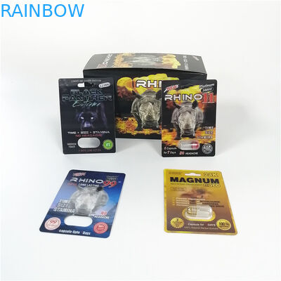 Сползите таблетки повышения карты волдыря упаковывая мужские пакуя подгонянный размер