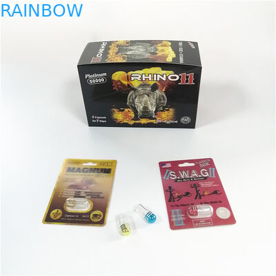 Карта мужской сексуальной таблетки эко- дружелюбной карты волдыря упаковывая бумажная с стикером корки