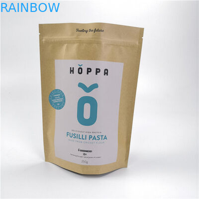 Ресиклабле подгонянный Крафт Дурабле метки частного назначения бумажных мешков для упаковывая еды