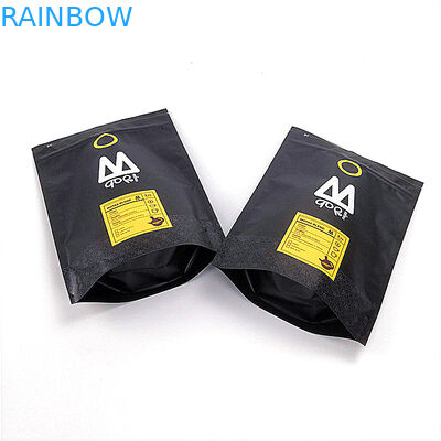 Ресеалабле стойте вверх цвет сумок мешка молнии напечатанный таможней прокатанный штейновый черный