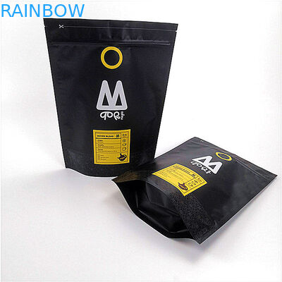 Ресеалабле стойте вверх цвет сумок мешка молнии напечатанный таможней прокатанный штейновый черный