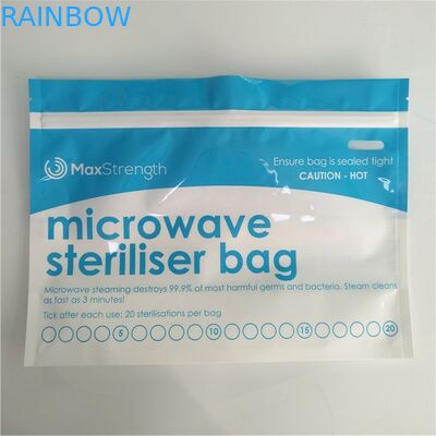 Гуссет дна стерилизатора микроволны хранения еды кладет Ресеалабле верхнюю таможню в мешки молнии