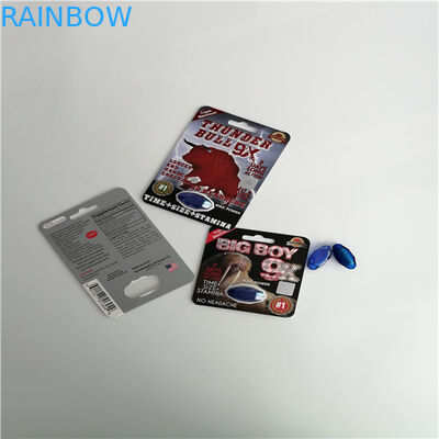 Мужские таблетки повышения Блистер карта таблетки 3Д секса носорога 69 упаковки карты напечатанная таможней