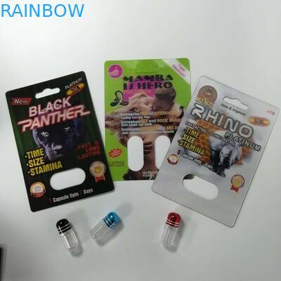 Носорог сексуальной карты волдыря таблеток повышения упаковывая 69 влагостойких Ресиклабле