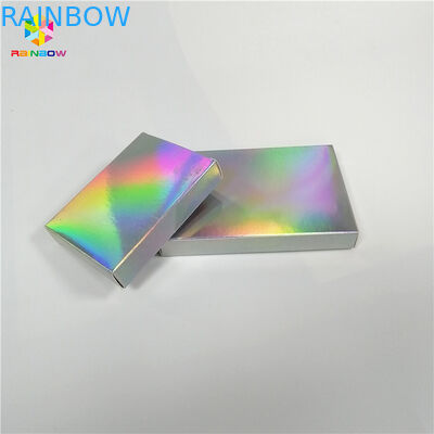 Подгонянная напечатанная коробка яркого блеска бумажная упаковывая косметический голографический лазер для подарка