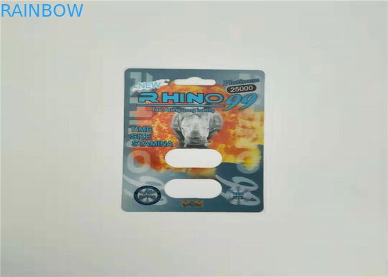 Пакет таблетки повышения карты волдыря влияния огня Рхино50К 3д упаковывая мужской для таблеток секса капсулы