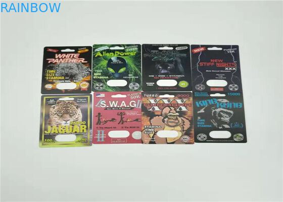 Карта вставки влияния таблеток 3д повышения 50к носорога 99 водоустойчивой карты волдыря упаковывая мужская