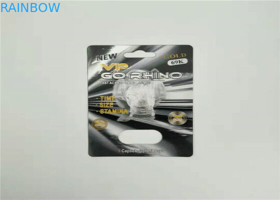 Таблетки мужского сексуального представления увеличивая Блистер карта влияния носорога 99 50к 150к 3д карты упаковывая