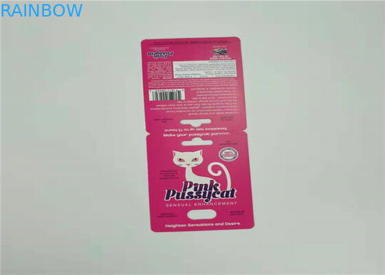 Одна карта установленной таблетки секса бумажная упаковывая красный цвет таможни карты волдыря носорога В7 мычки