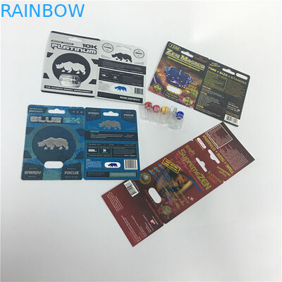 Коробки карты волдыря капсулы таблетки секса платины 10К упаковывая гравируя подгонянное ремесло