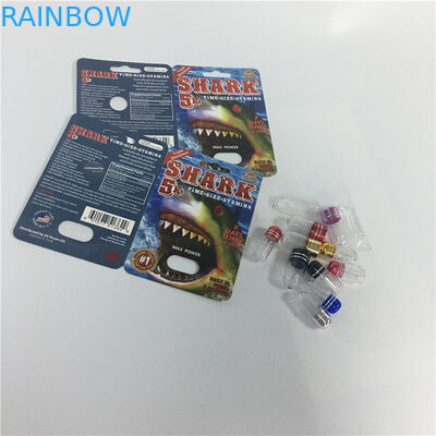 Капсулы таблетки повышения носорога мужские упаковывая карты акулы волдыря коробок бумажные