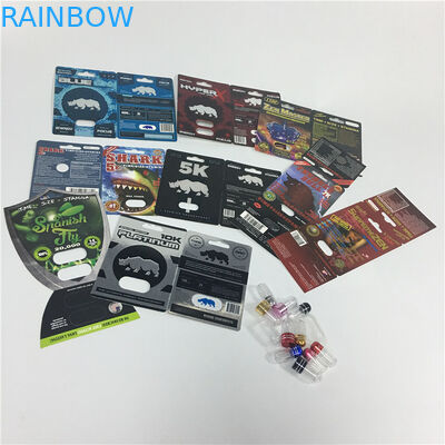 Логотип таможни таблеток секса носорога лекарства повышения Силк карты волдыря печатания упаковывая мужской