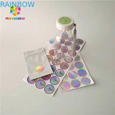 Рукав сокращения бутылки/опарника обозначает вокруг стикера Холограм лазера 3д голографического