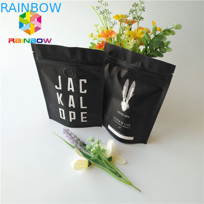 Штейновый черный металлический мешок фольги стоит вверх сумки кофе 2 Оз с молнией/клапаном