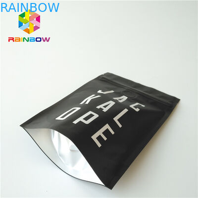 Штейновый черный металлический мешок фольги стоит вверх сумки кофе 2 Оз с молнией/клапаном