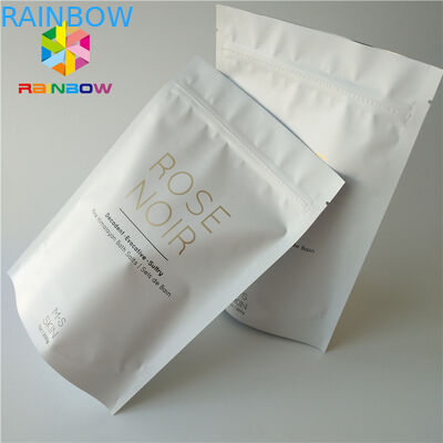 Белые пластиковые стоят вверх тело Скруб косметическая упаковывая сумка для соли моря купая заботу кожи