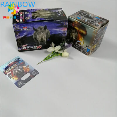 Мужские таблетки секса повышения Блистер коробка карты 3д капсулы носорога 69 карты упаковывая пластиковая