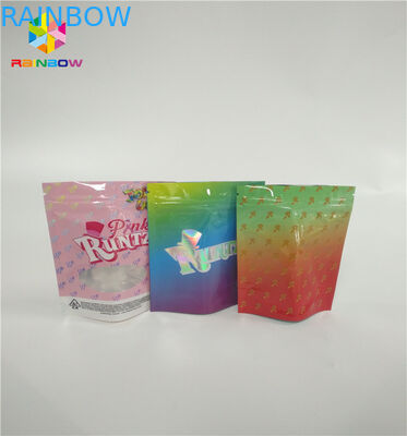 Чильдпрооф 3.5г стоят вверх сумки мешка молнии подгоняют доказательство запаха пакета Рунтц печати