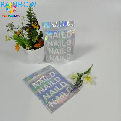 Молния печатания цифров пластиковая стоит вверх сумка алюминиевой фольги для тени косметики/глаза