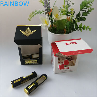 Фольга бумажной коробки ясного окна упаковывая горячая штемпелюя логотип напечатала для пакуя подарка/косметик