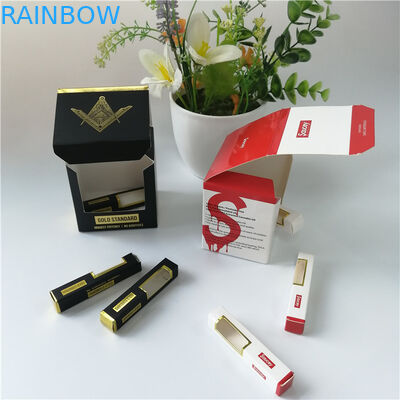 Фольга бумажной коробки ясного окна упаковывая горячая штемпелюя логотип напечатала для пакуя подарка/косметик