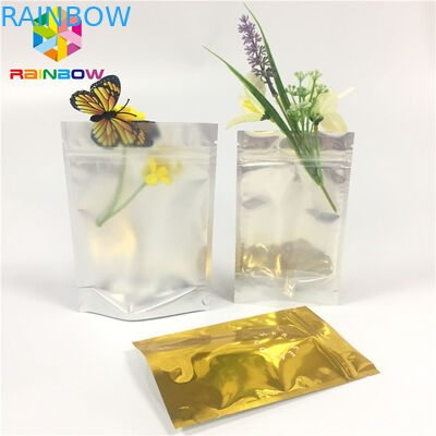 Прокатанная сумка замка застежка-молнии алюминиевой фольги стоит вверх влагостойкое мешка прозрачное бортовое