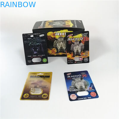 Серия носорога сексуальной карты волдыря таблеток повышения упаковывая для пакета капсулы секса порошка