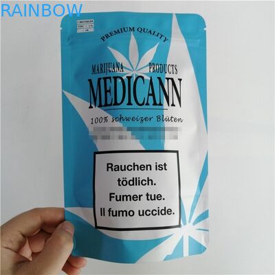 Замок застежка-молнии алюминиевой фольги Мылар стоит вверх кладет Дурабле в мешки напечатанный таможней Биодеградабле