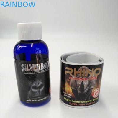 Собственная личность Адхэнсиве лоснистой карты волдыря финиша упаковывая обозначает стикеры носорога для мужского напитка повышения